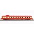 Autorail diesel X 2800 dépot de Lyon Vaise toit rouge, SNCF, Epoque 4 