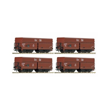 Coffret de 4 wagons autodéchargeables n° 1 de la DB, Epoque 3