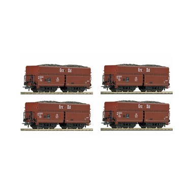 Coffret de 4 wagons autodéchargeables n° 2 de la DB, Epoque 3