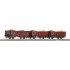 Coffret de 3 wagons de marchandises découverts de la DB, Epoque 4
