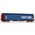Wagon bâché 8 essieux Rils bache bleue SNCF Epoque 5