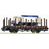 Wagon plat ÖBB chargé d'un camion Steyr 480-LKW Bières Zipfer, Epoque 3