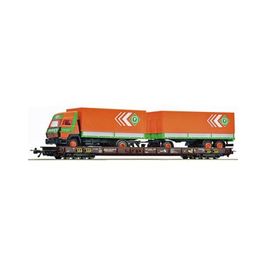 Wagon intermediaire ÖBB avec camion, Epoque 5