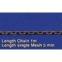 Chaine metal 5mm longueur 1m 