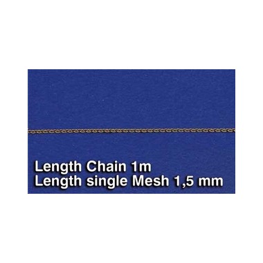 Chainette métal 1,5 mm longueur 1m