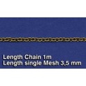 Chainette métal 3,5 mm longueur 1m
