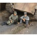 Figurines Moment de repos, équipage de char allemand 2ème GM