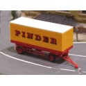Miniature Remorque 2 essieux Cirque Pinder logo droit