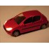 Miniature Peugeot 206 5 portes Rouge, Phares eclairés
