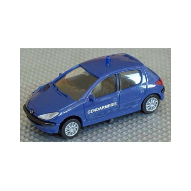 Miniature Peugeot 206 Gendarmerie, avec gyrophare Miniature Peugeot 206 Gendarmerie, avec gyrophare