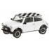 Miniature Mini Cooper blanche toit damier