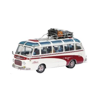 Miniature Setra S6 Bus avec passagers et bagages Miniature Setra S6 Bus avec passagers et bagages