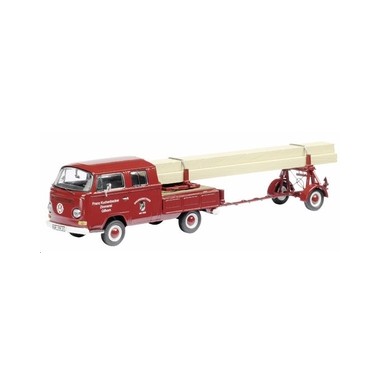 Miniature Volkswagen T2a Double cabine avec remorque