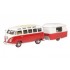 Miniature Volkswagen T1 Samba avec caravane Eriba