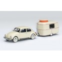 Miniature Volkswagen Coccinelle avec caravane Eriba