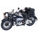 Miniature Zundapp KS750 noire avec sidecar 1941-1948