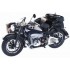 Miniature Zundapp KS750 noire avec sidecar 1941-1948