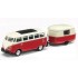 Miniature Volkswagen Kombi T1 + Caravane