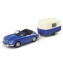 Miniature Porsche 956 Cabriolet + Caravane