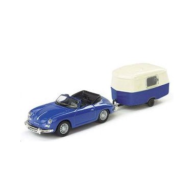 Miniature Porsche 956 Cabriolet + Caravane Miniature Porsche 956 Cabriolet + Caravane