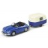 Miniature Porsche 956 Cabriolet + Caravane