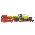 Miniature Mercedes Actros, remorque surbaissée, Claas Jaguar 960