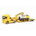 Miniature Mercedes Actros, remorque surbaissée, Liebherr A900