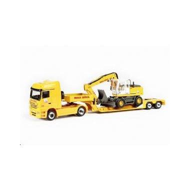 Miniature Mercedes Actros, remorque surbaissée, Liebherr A900