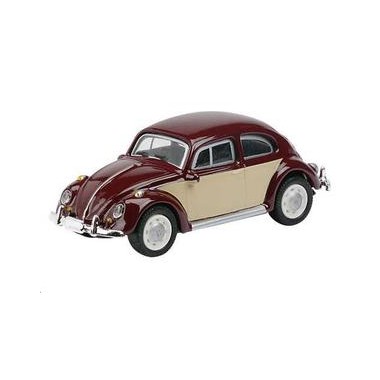 Miniature Volkswagen Coccinelle Bordeaux/Beige