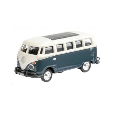 Miniature Volkswagen T1 Samba Bleu/Blanc