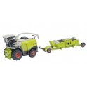 Miniature Claas Jaguar 980 Direct Disc 610 avec remorque