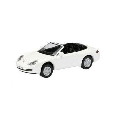 Miniature Porsche 911 cabriolet blanche