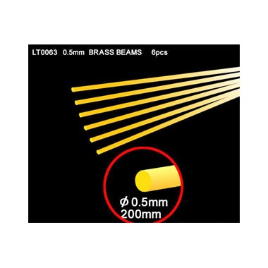 Brass Beams 0.5 mm Round 