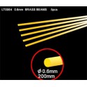 Brass Beams 0.6 mm Round 