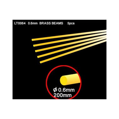 Brass Beams 0.6 mm Round 