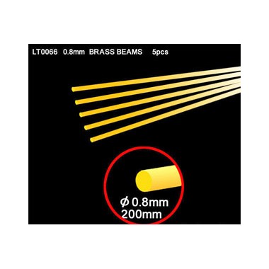 Brass Beams 0.8 mm Round 
