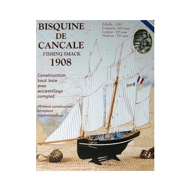Maquette Le Petrel, bisquine de Cancale 1908