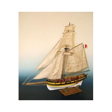 Maquette Le Renard, cotre corsaire de Surcouf 1812