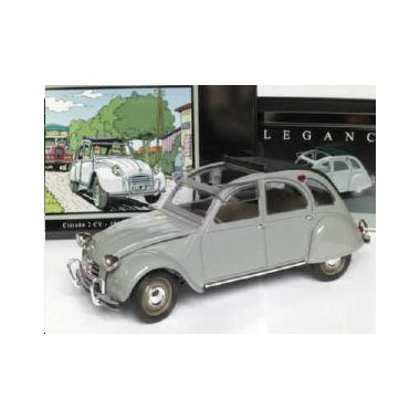 Miniature Citroen 2CV Grise 1966 Boite cadeau metal - francis miniatures