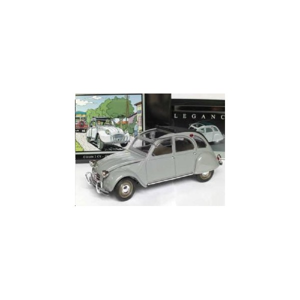 Miniature Citroen 2CV Grise 1966 Boite cadeau metal - francis miniatures