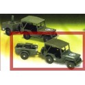 Miniature Jeep U.S. + remorque accessoires kaki