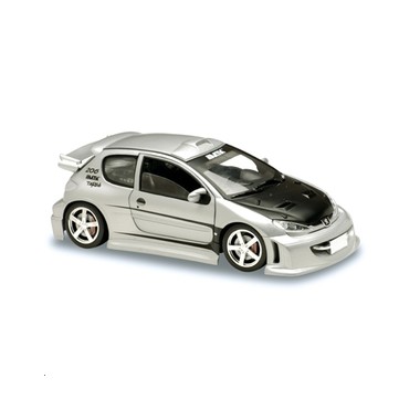 Miniature Peugeot 206 Tuning gris métallisé