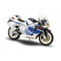 Miniature Suzuki GSX-R 750 blanche/bleue