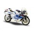 Miniature Suzuki GSX-R 750 blanche/bleue