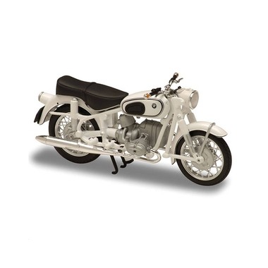 Miniature BMW R69S blanche 1960