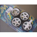 Roues de voiture R/C asphalte echelle 1/10, jeu de 4