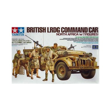 Maquette British LRDG Command Car North Africa (w/7 Figures)