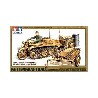 Maquette Kettenkrad w/Cart & Goliath Vehicle, 2ème GM