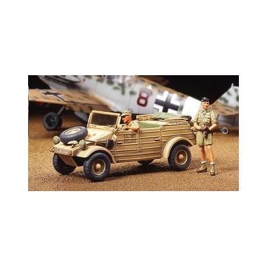 Maquette Kubelwagen Type 82 + 2 figurines, 2ème GM Afrika Korps