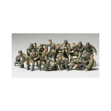 Figurines maquettes Infanterie et tankistes soviétiques, 2ème GM